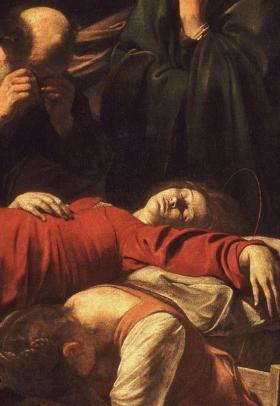 Caravaggio's Shadow poster - a film by Michele Placido - image credit Death of the Virgin
